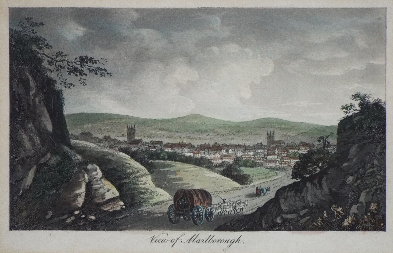 Aquatint - View of Marlborough - Robertson